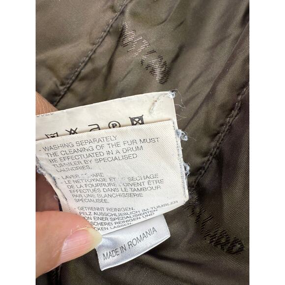 Post Card Women's Medium Black Hooded Fur Trim Puffer Coat - Picture 4 of 16